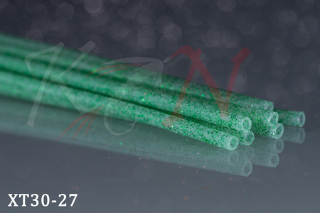 Outer tubes 3mm - 27 Clear + Green Glitter